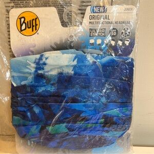Buff Multifunctional Junior Headwear - Light Blue and Navy Tie-Dye